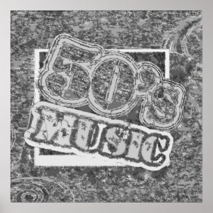 Vintage 50er-Jahre-Musik - Poster