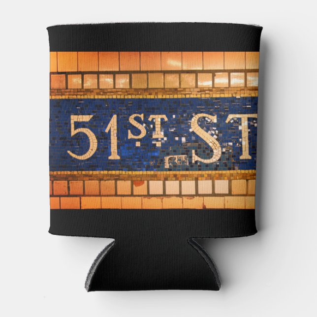 Vintage 51st Street, Times Square, Manhattan, NYC Dosenkühler (Vorderseite)