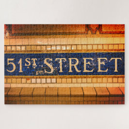 Vintage 51st Street, Times Square, Manhattan, NYC Puzzle