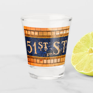 Vintage 51st Street, Times Square, Manhattan, NYC Schnapsglas