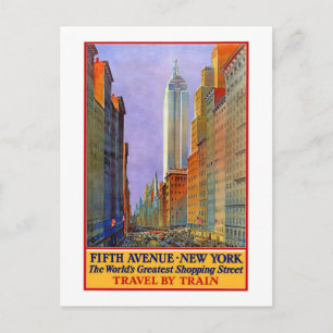 Vintage, 5th Ave New York Postkarte