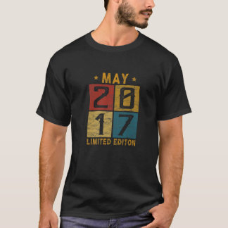 Vintage 5Th Birthday May 2017 Born In 2017 5 Yrs O T-Shirt