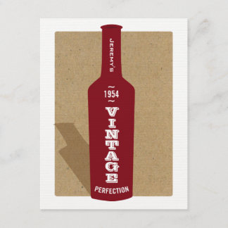 Vintage 60. Geburtstags-Weinparty-Einladung Einladung