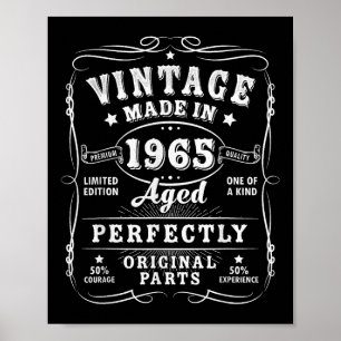 Vintage 60 Geburtstagsdekorationen Männer 60 Jahre Poster