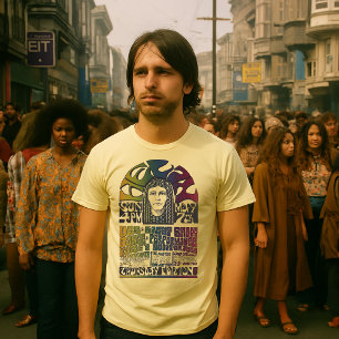 Vintage 60er-Jahre-Cover / Event Psychedelic Art T-Shirt