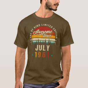 Vintage 61. Geburtstag Awesome seit Juli 1961 T-Shirt