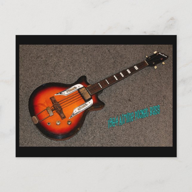 Vintage "64 Bass-Postkarte der Fluggesellschaft Postkarte (Vorderseite)