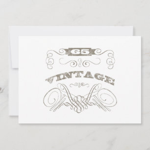 Vintage 65. Geburtstag Karte