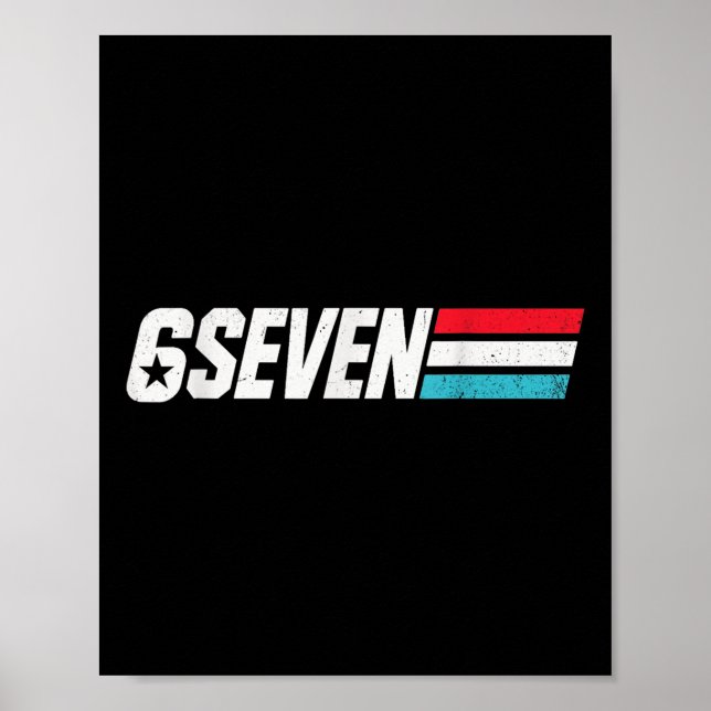 Vintage 67 Meme Retro 6 Sieben  Poster (Vorne)