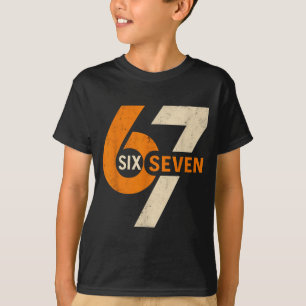 Vintage 67 Six Seven 6 7 Zahl Retro 67 Meme T-Shirt