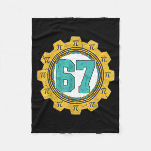 Vintage 6 7 Nummer 67 Tag für Mathematik-Naturwiss Fleecedecke