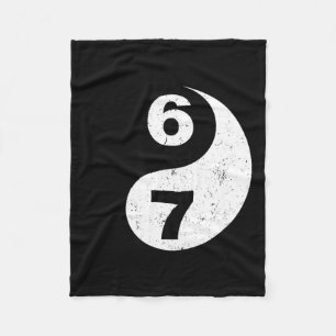 Vintage 6 7 Yin Yang Namaste Sechs Sieben Nostalgi Fleecedecke