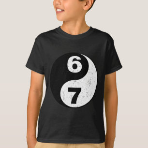 Vintage 6 7 Yin Yang Namaste Six Seven Nostalgie T-Shirt
