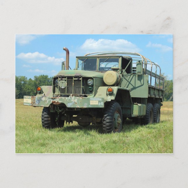 Vintage 6X6 Military Surplus Truck Postkarte (Vorderseite)