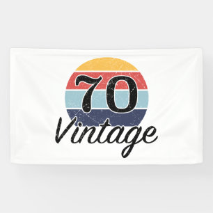 Vintage 70. Geburtstag Sonnenuntergang Banner