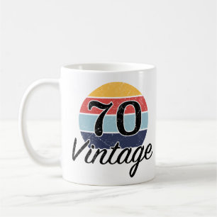 Vintage 70. Geburtstag Sonnenuntergang Kaffeetasse