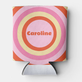 Vintage 70er-Jahre-Kreismuster individuell Dosenkühler