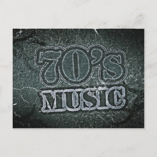 Vintage 70er-Jahre-Musik - Postkarten