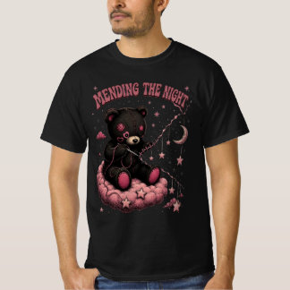 Vintage 70er Jahre Repariert die Nacht Bär Design T-Shirt