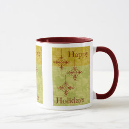 Vintage 70er Jahre Style Happy Holidays Tasse