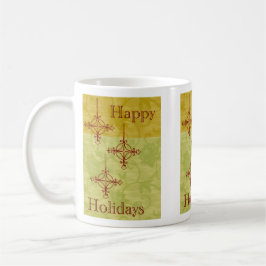 Vintage 70er Jahre Style Happy Holidays Tasse