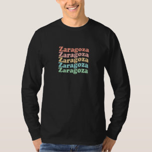 Vintage 70er Spanien Hippie-Stadt - Retro Zaragoza T-Shirt