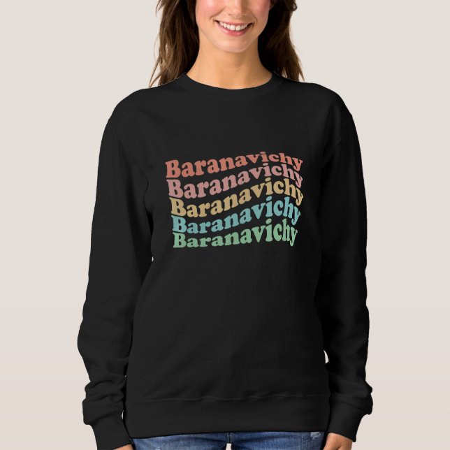 Vintage 70's Belarus Hippie City - Retro Baranavic Sweatshirt (Vorderseite)