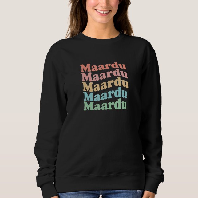 Vintage 70's Estonia Hippie City - Retro Maardu Sweatshirt (Vorderseite)
