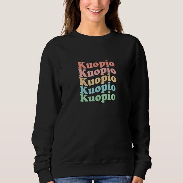 Vintage 70's Finland Hippie City - Retro Kuopio Sweatshirt (Vorderseite)