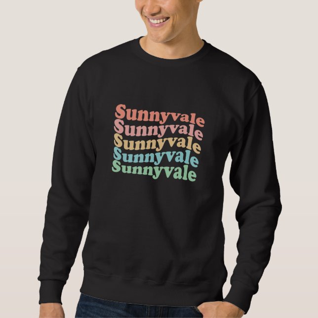 Vintage 70's USA Hippie City - Retro Sunnyvale Sweatshirt (Vorderseite)