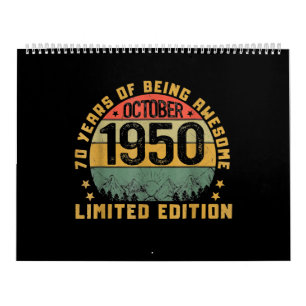 Vintage 71 Jahre Geburtstag Geboren Im Oktober 195 Kalender