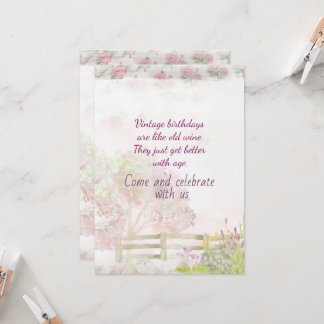 Vintage 75. Geburtstagsparty Einladung