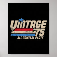 Vintage 75 Retro Geburtstag Top Für Männer 50. 197