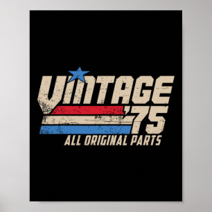 Vintage 75 Retro Geburtstag Top Für Männer 50. 197 Poster