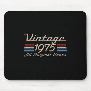 Vintage 75 Retro Geburtstags Oberteil für Männer 5 Mousepad