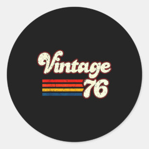 Vintage 76 Alles Gute zum 50. Geburtstag Runder Aufkleber