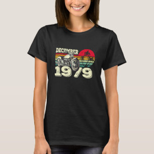 Vintage 79 S Motorrad Sonnenuntergang Dezember 19 T-Shirt