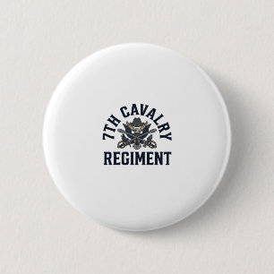 Vintage 7. Kavallerieregiment Brustdruck Design_1 Button