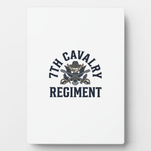 Vintage 7. Kavallerieregiment Brustdruck Design_1 Fotoplatte