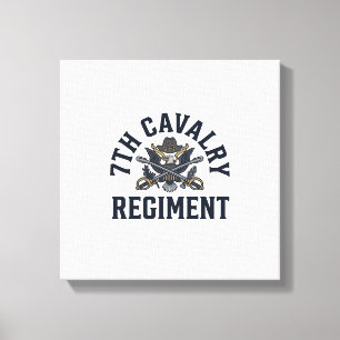Vintage 7. Kavallerieregiment Brustdruck Design_1 Leinwanddruck