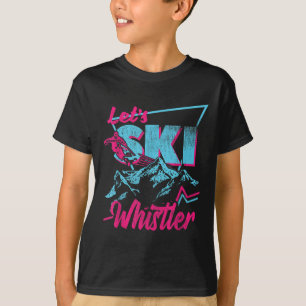 Vintage 80er 90er Skikleidung - Retro Whistler Sk T-Shirt