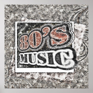 Vintage 80er-Jahre-Musik - Poster