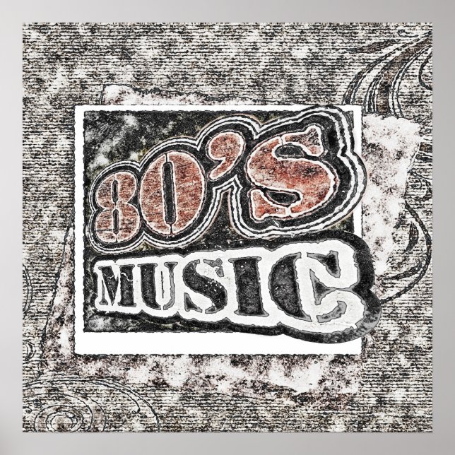 Vintage 80er-Jahre-Musik - Poster (Vorne)