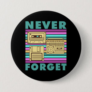 Vintage 80er Kassettenband Retro Gen X Nostalgie Button