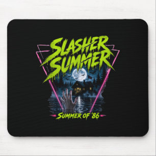Vintage 80er Sommer Halloween Lustiger Slasher Som Mousepad