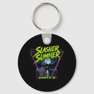 Vintage 80er Sommer Halloween Lustiger Slasher Som Schlüsselanhänger