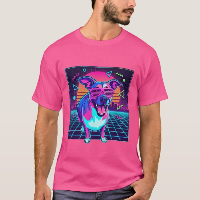 Vintage 80er Synthwave T-Shirt (Vorderseite)