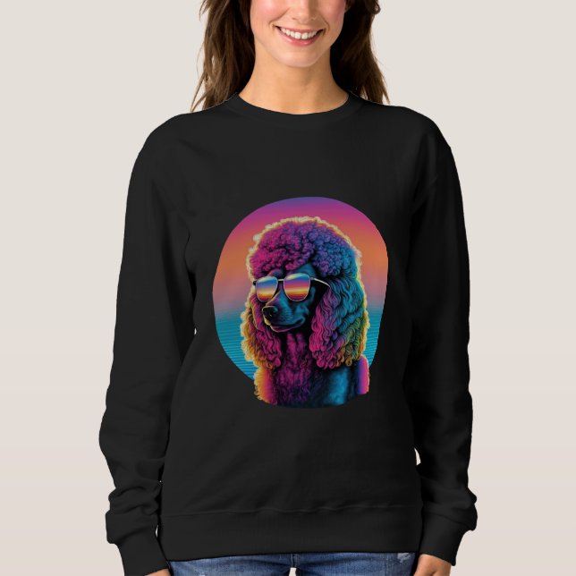 Vintage 80s Aesthetic with Poodle 1 Sweatshirt (Vorderseite)