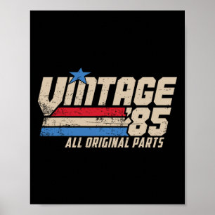 Vintage 85 Retro 40. Geburtstag Top Für Männer 198 Poster