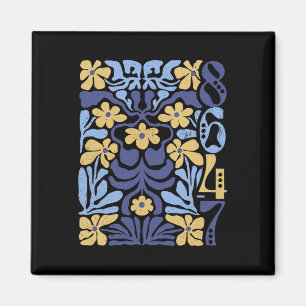 Vintage 8647 Subtile Anti Präsident 86 47 Floral B Magnet
